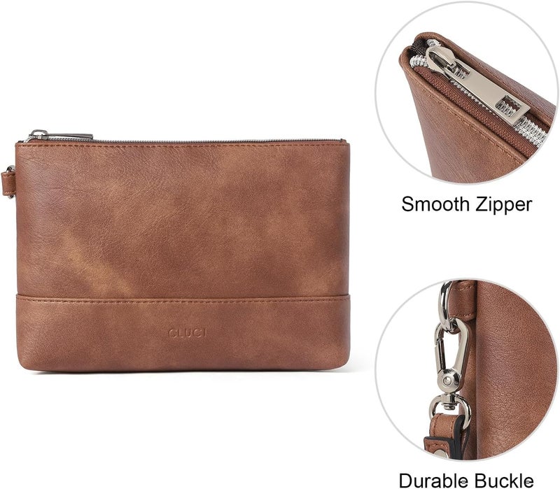 CLUCI Wristlet Wallet for Women Large Capacity Leather Clutch Purse Slim Ladies Travel Credit Card Holder Phone Organizer - Image 5